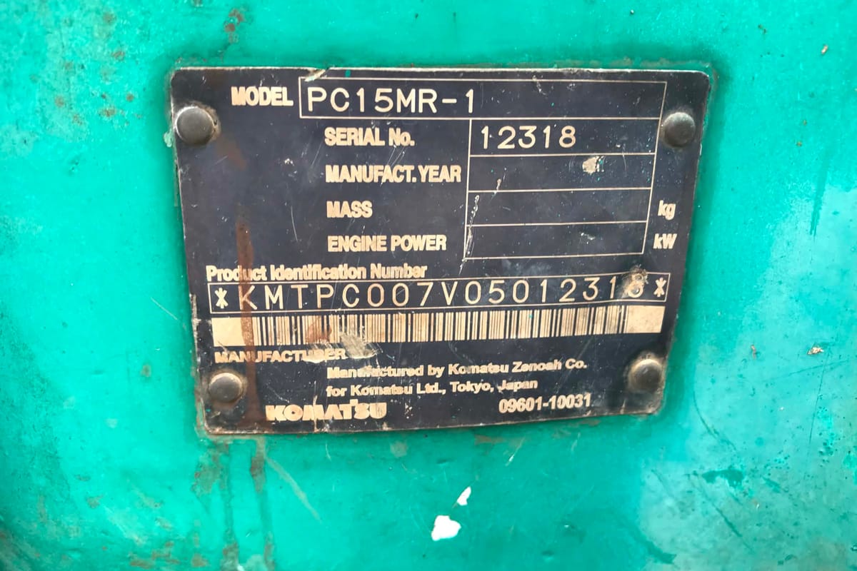 Komatsu Excavator PC15MR-1