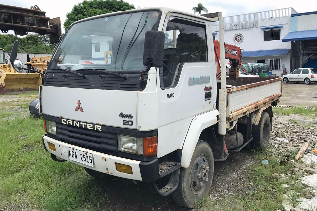 Mitsubishi Canter Dropside Truck With Crane 2TONS 2019
