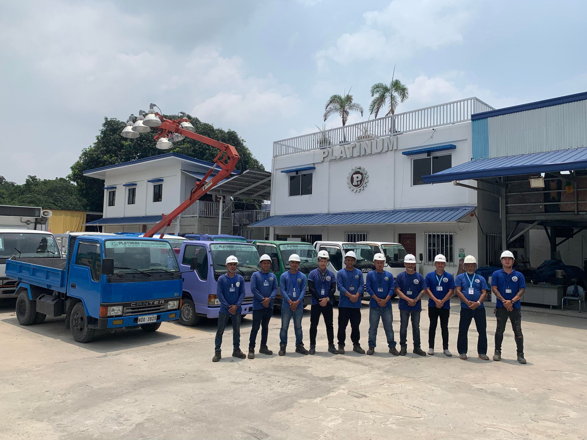 The Platinum Trucks & Equipment team and fleet at the Bacolor, Pampanga yard